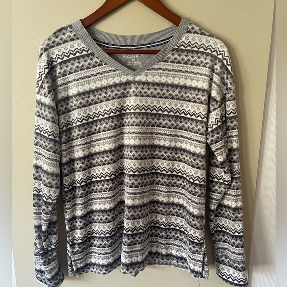 Nautica Fleece Pajama Top Size Small - Picture 4 of 11